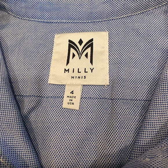 Milly Minis Oxford Shirting Ruffle Dress - Picture 3 of 3